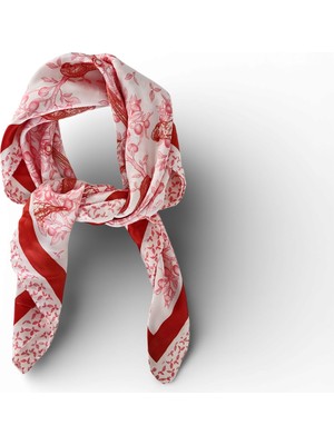 Hedea Kuşların Dansı Saten Fular 70X70 cm