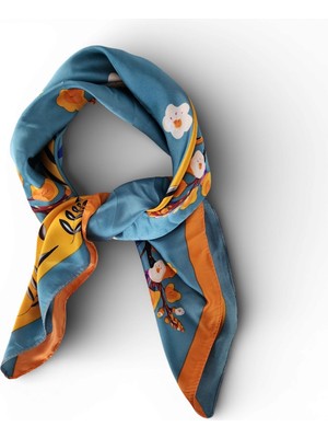 Hedea Baharın Uyanışı Saten Fular 70X70 cm