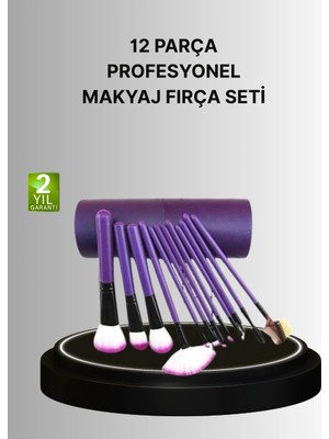 Tuncel Store 12’li Makyaj Fırça Seti Fondöten Allık Far Karıştırma Için Tam Uyumlu