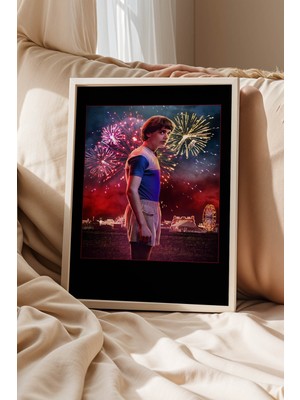 Stranger Things Will Byers Tasarım Çerçeveli Tablo - Retro Hawkins Yazı Sanatsal Duvar Dekoru