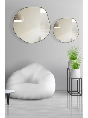 Aga Konsept Ayna Wavy, Modern Dekoratif 2'li Duvar Aynası