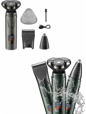 İlk El Grup Ieg™ Tıraş Makinesi Profesyonel 3in1 Dijital Göstergeli 3 Başlıklı Erkek Bakım