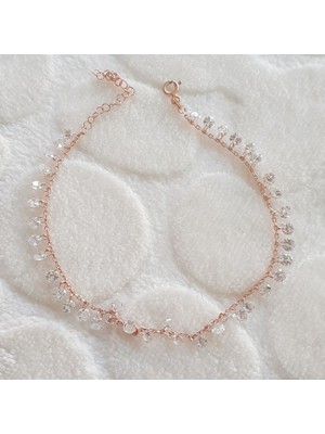 Canka Taş Sallantılı Gümüş Halhal