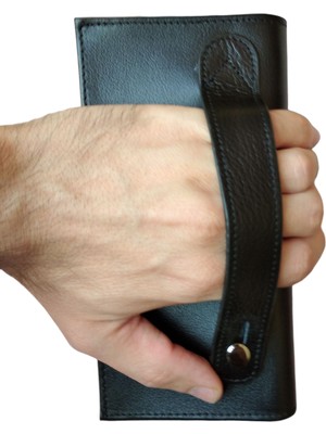 Mefehe Hakiki Deri Elden Tutmalı El Cüzdanı Telefon ve Kartlık Bölmeli Çok Gözlü Unisex