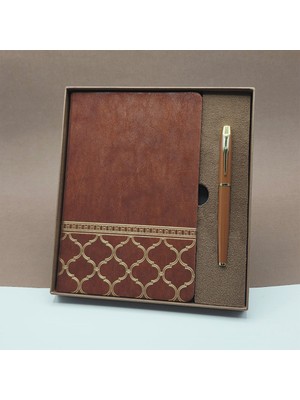 Periboia Öğretmenler Günü Hediyesi Kutulu Deri Defter Kalem Seti