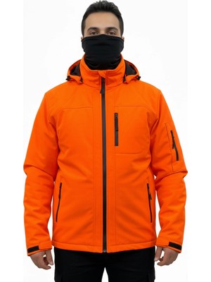 Mysia Outdoor Turuncu Soft Shell Mont Çift Kat Polarlı