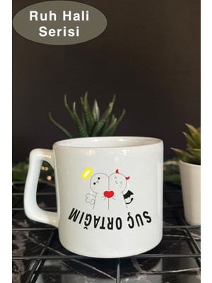 Mio Life Ruh Hali Serisi Komik Yazılı Tasarım Bardak, Hediye Kupa Bardak