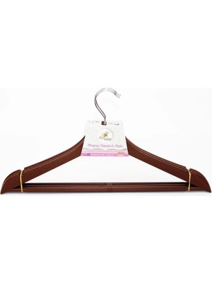 Royaleks Group Ahşap Görünümlü Plastik Elbise Askısı 3 Lü ROYALEKS-AK439