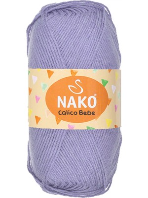 Nako 1 Adet Calico Bebe Pamuklu Bebek ve Battaniye Örgü Ipi 13284
