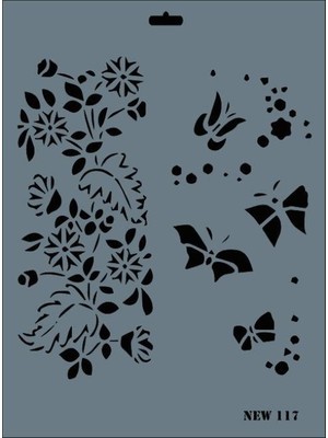 Pazarcan Rich New Seri N-117 Stencil 35X25 cm