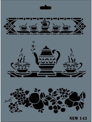 Pazarcan Rich New Seri N-143 Stencil 35X25 cm