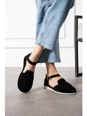 Hakiki Süet Ultra Hafif Kemer Detaylı Tokalı Kadın Makosen - Rahat ve Şık Günlük Ayakkabı