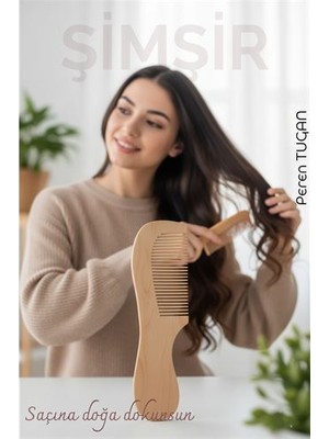 Najmaddin Doğal Şimşir Ahşap Tarak – 16 cm Anti-Statik Kepek Karşıtı ve El Yapımı  - NJ001P-4I58M5