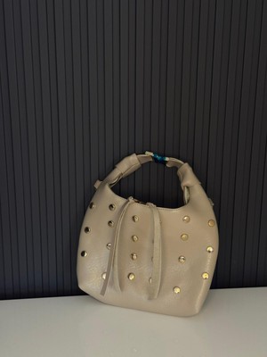 Jaseco Kadın  Zımba Detaylı El ve Omuz Çantası - Modern Hobo Tasarım Yumuşak Deri Çanta