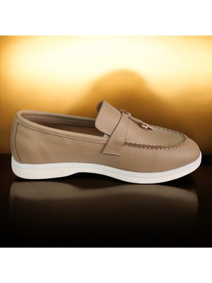 Hakiki Deri Maskülen Kadın Loafer