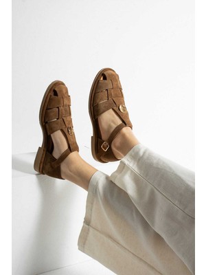 Hakiki Deri Rahat Şık Kadın Sandalet - Şıklık Hep Sizinle