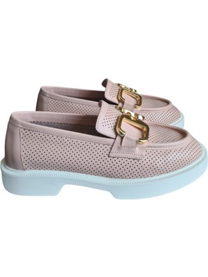 "hakiki Deri Lazer Kesimli Toka Detaylı Hafif ve Rahat Günlük Loafer - Yeni Sezon Şıklığı!"