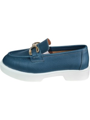 Hakiki Deri Mevsimlik Kadın Ayakkabı - Toka Detaylı ve Eva Tabanlı Zarif Tasarım