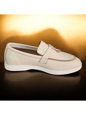 Hakiki Deri Maskülen Kadın Loafer