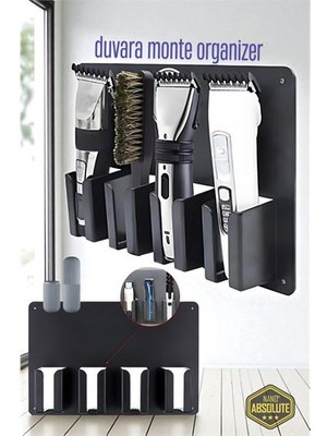 Najmaddin Hsnet Berber Kuaför Tıraş Makinesi Organizeri - Tıraş Makine Fırça Tutucu  - NJ001P-4I4OO2