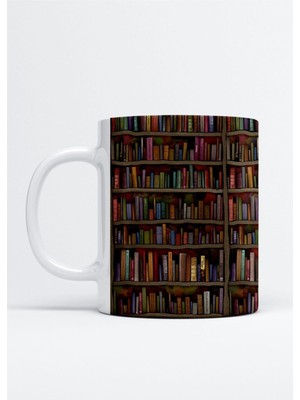 Mio Life Kütüphane Kitaplık Baskılı Kupa Bardak