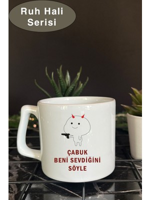 Mio Life Ruh Hali Serisi Komik Yazılı Tasarım Bardak, Hediye Kupa Bardak