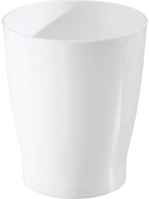 Idesign Banyo, Yatak Odası, Ev Ofis, Yurt Için Kompakt Yuvarlak Plastik Çöp Kovası, 19,6 cm x 19,6 C