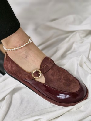 Kadın Ayakkabı Parmak Ucunu Sıkmaz - Hakiki Deri Rahat Kalıp Günlük Model