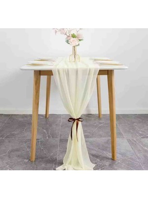Ayzen Home  75X300 cm Şifon Runner, Masa Koşucu, Organizasyon Icın Örtü