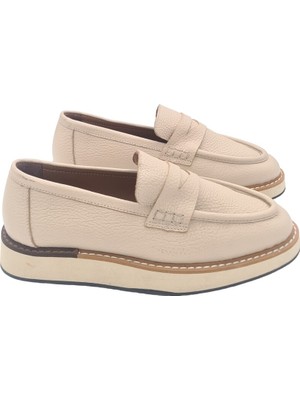 Hakiki Deri Saraçlı Fiyonk El Yapımı Kadın Günlük Ayakkabı