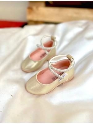 Stella Butik Kız Çocuk Bilekten Bağlamalı Cırtlı Babet