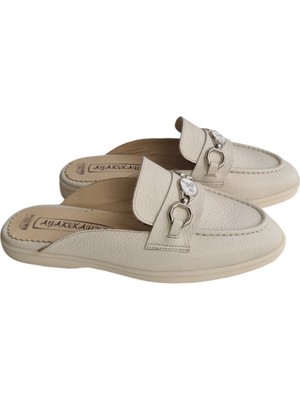 Hakiki Deri Siyah Kadın Terlik