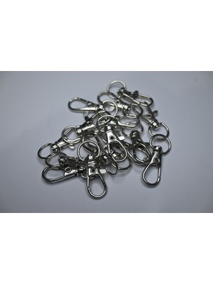 Orhan Çanta 0.8 cm Balık Kanca Nikel (Gümüş) - Metal Çanta ve Cüzdan Askı Klipsi - 150 Adet