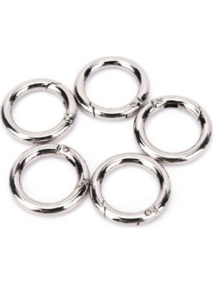 Orhan Çanta 500 Adet Açılır Yaylı Yuvarlak Halka Gümüş