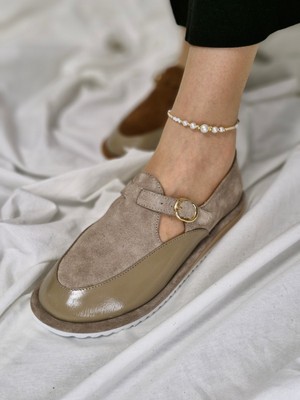 Kadın Ayakkabı Parmak Ucunu Sıkmaz - Hakiki Deri Rahat Kalıp Günlük Model