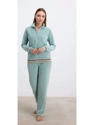 Biçomi Bicomi Kadife Dokulu Uzun Kollu Sweatshirt ve Pantolon Takımı