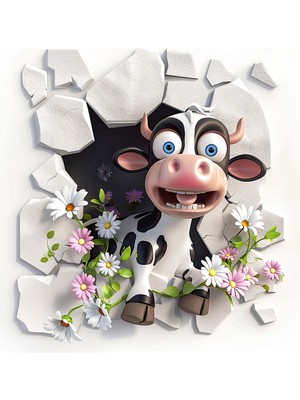 Lucena Metal Tablo Duvardaki Delik Koleksiyonu - Inek 5