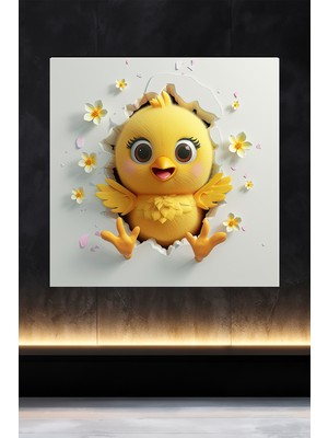 Lucena Metal Tablo Duvardaki Delik Koleksiyonu - Tavuk 4