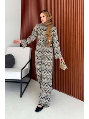 Melike Tatar Zik Zak Örme Takım 32-3605