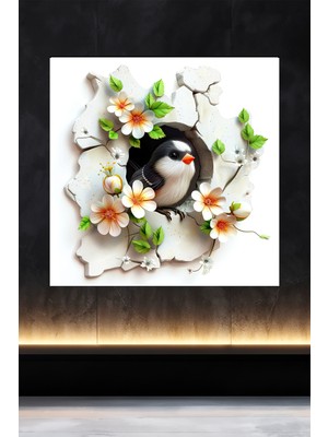 Lucena Metal Tablo Duvardaki Delik Koleksiyonu - Bülbül 1