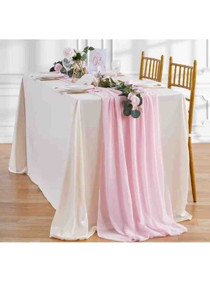 Ayzen Home  75X300 cm Şifon Runner, Masa Koşucu, Organizasyon Icın Örtü