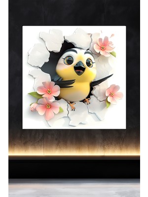 Lucena Metal Tablo Duvardaki Delik Koleksiyonu - Bülbül 4