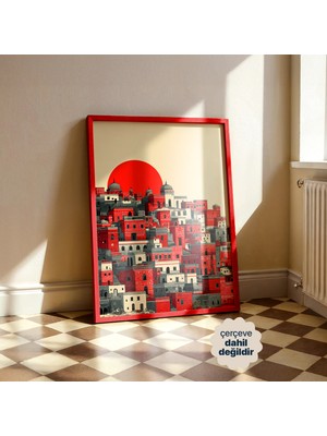 Persona Istanbul Artificial Collection Kızıl Şafak Şehri - Mistik Manzara (Çerçevesiz)