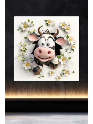 Lucena Metal Tablo Duvardaki Delik Koleksiyonu - Inek 4