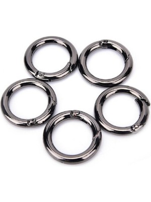 Orhan Çanta 500 Adet Açılır Yaylı Yuvarlak Halka Füme