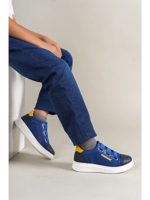 Nil Avm 1007  Montana Çocuk Ayakkabı Lacivertmavisarı