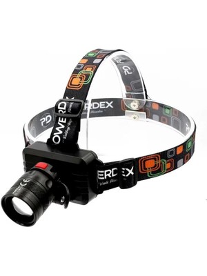 Powerdeks PD-7772 Şarjlı LED Kafa Feneri Zoomlu