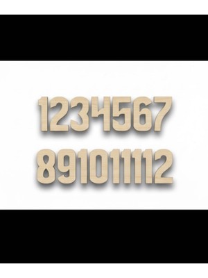 Pelince Paris Font Duvar Saati Rakamları Sayı Seti - Saat Yapımı Için Ahşap Numaralar - Saat Aksesuarı Malzemeleri Kadran Numarası - Epoksi ve Ahşap Saat Tasarımı Için Dekoratif Saat Sayıları (1-12 Tam Set)