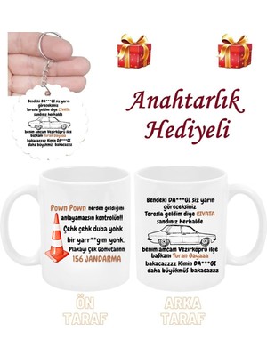 Mio Life Bakacazz Duba Yok Torosla Geldim Cıvata Sandınız! -Turan Kaya- Anahtarlık Hediyeli Kupa Bardak