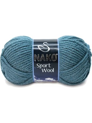Nako 1 Adet Sport Wool Atkı Bere Ceket Yelek Örgü Ipi Yünü No: 185 Fırtına